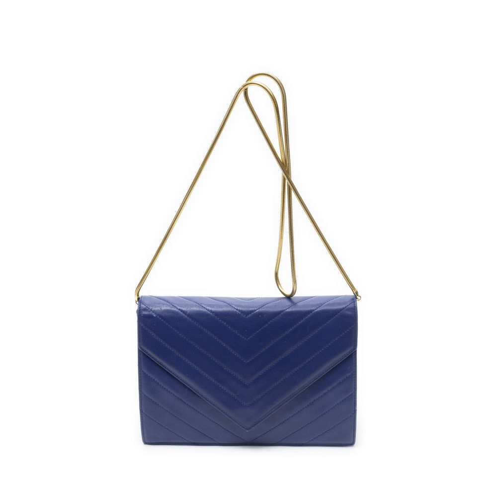 Saint Laurent Vintage Chevron Clutch Bag